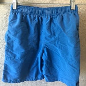 Boy’s Patagonia Baggies size Medium short. Swim trunk. Board short. Blue